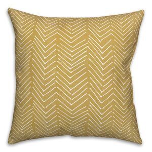 Creative Products -  Scribble Chevron Yellow 20 x 20  Yellow